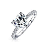 2.5CT Heart Shape Solitaire AAA CZ Engagement Ring For Women Thin Band Cubic Zirconia 925 Sterling Silver Promise Ring