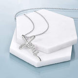 Sterling silver Cross Necklace Jesus Religious Jewelry Gifts for Women