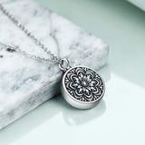 Cremation Necklace Jewelry for Ashes for Women Sterling Silver Flower of Life Urn Ashes Necklace Gifts