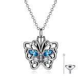 Silver  Butterfly Urn Necklace
