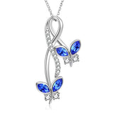 Silver Infinity Butterfly Necklace