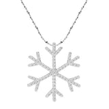 Snowflake Flower Pendant Necklace