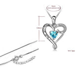 Classic Mother's Birthday Gift 925 Sterling SilverI Love You Mom Heart Pendant Necklace