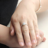14K Gold Cushion Cut Tinted Halo Moissanite Engagement Ring for Women