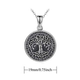 Tree of Life Necklace Sterling Silver Family Tree Locket Necklace That Holds Pictures Vintage Oxidized Celtic Jewelry Gift for Women