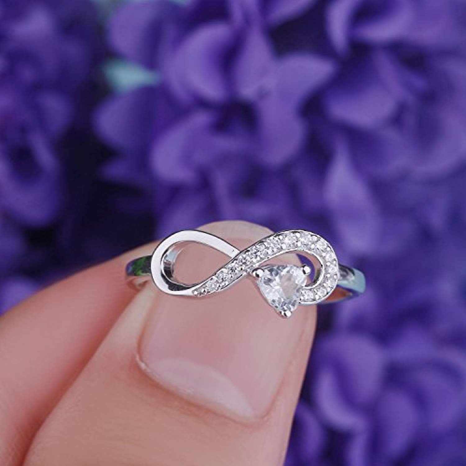Buy JewelryPalaceWhite Gold Plated 925 Sterling Silver Promise Rings for  Women, Wedding Eternity Engagement Rings for her, Infinity Anniversary  Simulated Diamond Ring Set, Girls Womens Jewellery Gifts Online at  desertcartINDIA