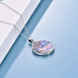 Sterling Silver Tree of Life Necklace Abalone Shell Tree of Life Pendant Necklace for Women Jewelry