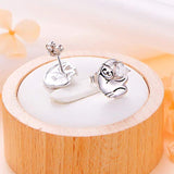 925 Sterling Silver Cute Animal Sloth Heart Earrings Gift for Women Teen Girls