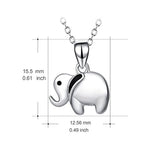 Sterling Silver Little Lucky Elephant Pendant Necklace for Girls Boys