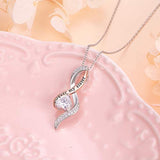 925 Sterling Silver  Forever My Sister Love Infinity Heart Necklace for Women Sister