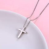 925 Sterling Silver Small Cross Pendant Necklace