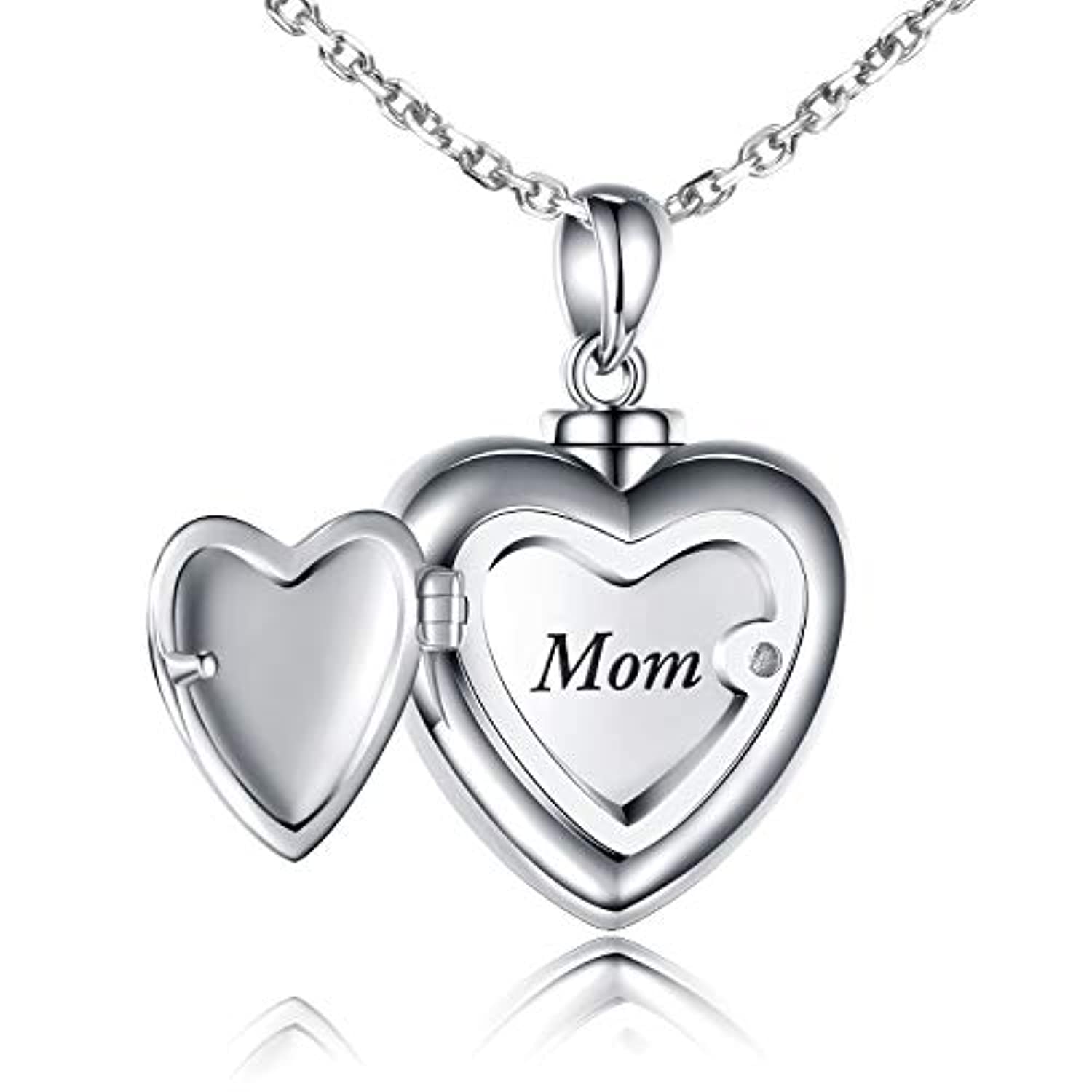Mom Patterned Gold Heart Cremation Urn Pendant – Love to Treasure