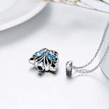 Cremation Jewelry 925 Sterling Silver  Butterfly Urn Necklace for Ashes, Cremation Keepsake Necklace with Crystal, Women Memorial Jewelry