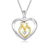Mother and Child Love Heart Pendant 