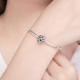 925 Sterling Silver Infinity Love Dazzling CZ Bead Charm For Women Snake Bracelet Charm