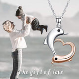 Sterling Silver Dolphin Necklace for Women Cute Animal Jewelry Gift