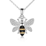  Silver Bumblebee Pendant Necklace