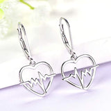 Serotonin earrings 925 Sterling Silver Heartbeat Pendant Infinity Heart Jewelry