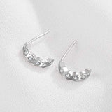 Bee My Love S925 Sterling Silver Clear  Cubic Zirconia Stud Earrings for Women