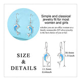 925 Sterling Silver dangle earring Blue Dolphin Earrings animal memorial jewelry gifts Women