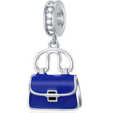 Enamel Blue or Red Handbag Charms