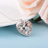 Rose Flower Pendant Necklace Sterling Silver Romantic Beauty&Beast Princess Mothers Day Valentine Christmas Birthday Gift Jewelry for Women Girls