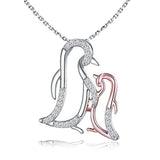 Mother and Daughter Penguin Necklace