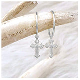 925 Sterling Silver Hoop Earrings Hoop Dangle Earrings Silver Hoop Earrings For Women
