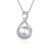 Silver Teardrop Urn Pendant Necklaces