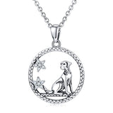 Silver Cute Dog Animal Jewelry  Pendant Necklace