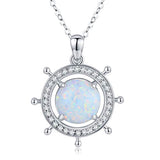 Silver Opal Rudder Necklace