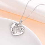 Sterling Silver I Love you Horse Animal Heart Pendant Necklace for Women