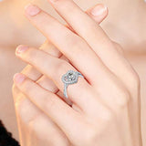 925 Sterling Silver I Love You 100 Language Heart Ring Engagement Ring for Women Couple Mother