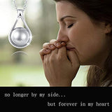 925 Sterling Silver Cremation Memorial Jewelry Teardrop Urn Necklace for Ashes for Women