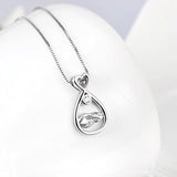 Mother Necklace Sterling Silver Mother Child's Hand Love Infinity Heart Necklace For Mother Mom Mother's Day Gift