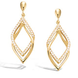 Sterling silver Gold plated  Geometric  Dangle Drop Earrings Fashion Jewelry