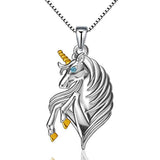 Cute Unicorn Loves Pandent Necklace 