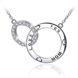 Silver CZ Circle Necklace