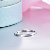White Gold Plated 925 Sterling Silver Rings Polished Comfort Fit Dome Wedding Band Ring
