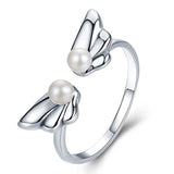 Silver Angel Wings Toe Rings 