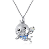 Silver Baby Shark Necklace 