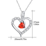 S925 Sterling Silver Cubic Zirconia infinity love heart Pendants  Necklace Stocking Stuffers for Women Girlfriend