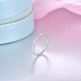 White Gold Plated 925 Sterling Silver Rings Polished Comfort Fit Dome Wedding Band Ring
