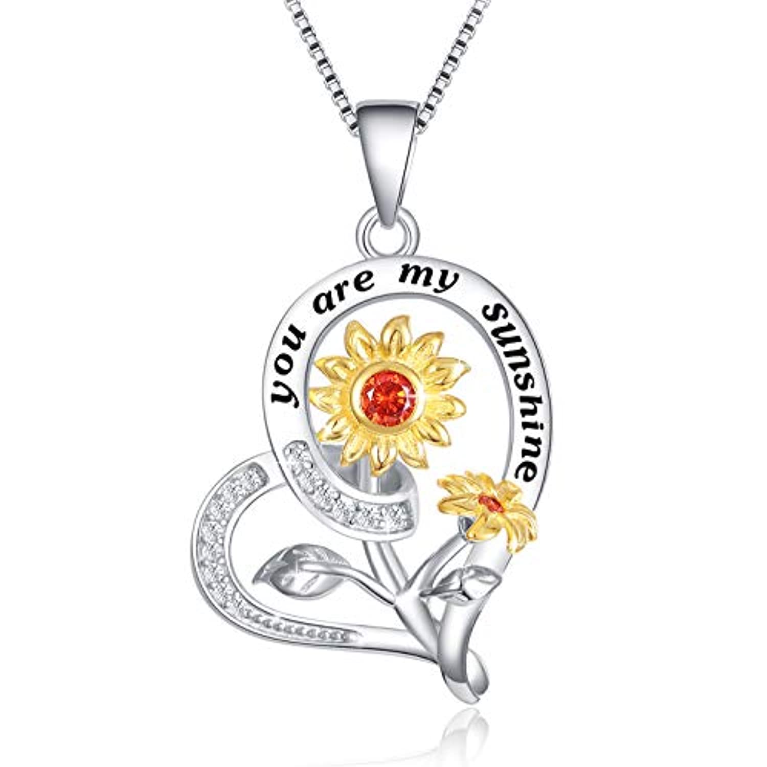 Buy You Are My Sunshine Necklace Sunflower Necklaces and Earrings Set  Locket with Engraved Hidden Message Pendant Jewelry Gifts for Women, Girls  at Amazon.in