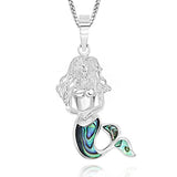 Abalone Shell Mermaid Pendant Necklace