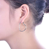Hoop Earrings Sterling Silver Polished Star Earrings Dangle Heart Hoop Jewelry