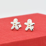 Christmas Jewelry Earring Gift New Year Party Ball 925 Sterling Silver Ear Stud Earrings For Women Girls