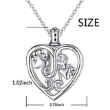 Cremation Jewelry 925 Sterling Silver Dog Claw Memorial Urn Ashes Keepsake Cylinder Necklace Paw and Heart Pendant