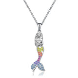  Silver Mermaid Pendant Necklace 