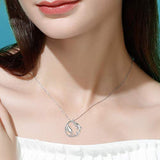 Sterling Silver Dolphin Necklaces Crystal Dolphin Pendant Ocean Wave Jewelry for Women Girls Gifts